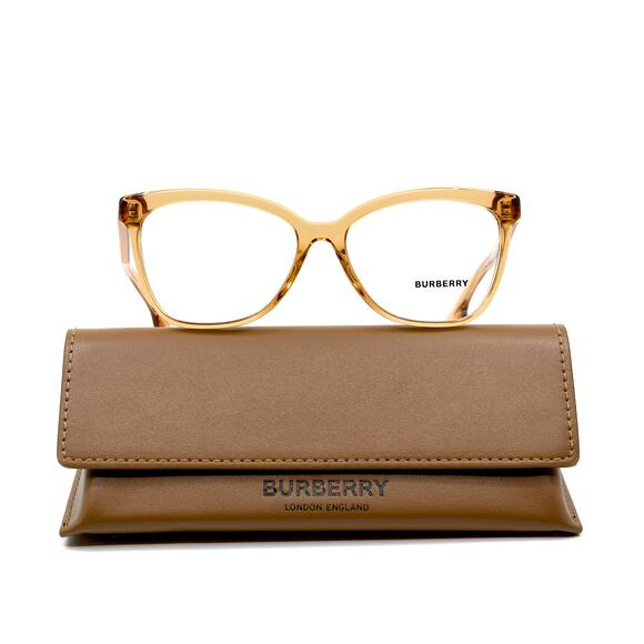 NEW BURBERRY BE2364F 3779 TRANSPARENT BROWN AUTHENTIC EYEGLASSES FRAME - Picture 6 of 13